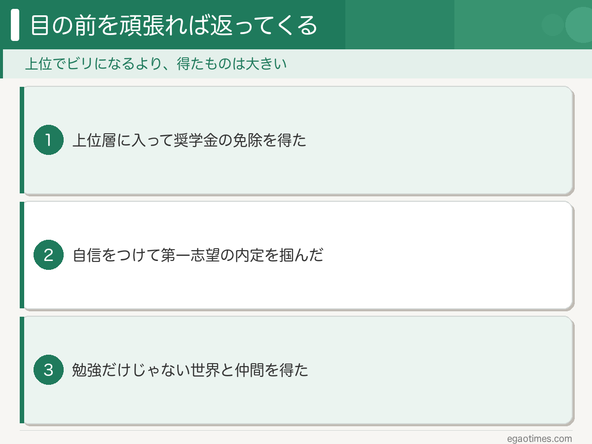 第二志望で頑張って得た3つのこと